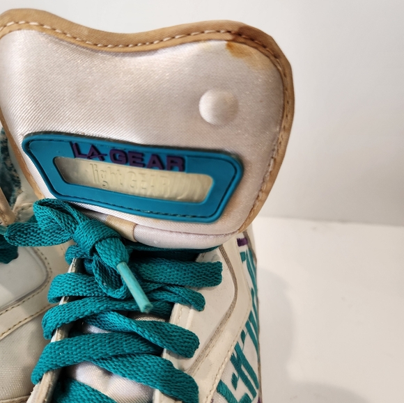 Vintage 90s LA gear Lights Hi Top Basketball Shoes Mens 8.5 Light Up Sneaker 93 - Picture 5 of 14